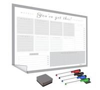 WallTAC A3 Weekly Planner Whiteboard Sticker for Wall | Made in The UK | Easy-to-Remove Dry Wipe Calendar with Reusable Adhesive | Family Meal Planner or to Do List for Home and Office