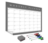 WallTAC Wall Planner and A3 Monthly Calendar - Reusable, Removable and Re-Positionable Self-Adhesive Whiteboard Organiser for Home, School and Office (Classic Grey, A2)