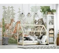 Walltastic Forest Friends Wallpaper Mural, Childrens Bedroom, Playroom, 8 feet High x 10 feet Wide, 1 Size