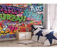 Walltastic Graffiti 6 Panel Wallpaper Mural, FSC Paper, Multi, 8 feet High x 10 feet Wide, 1 Size