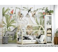 Walltastic Jungle Safari Wallpaper Mural, Childrens Bedroom, Playroom, 8 feet High x 10 feet Wide, 1 Size