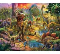 Walltastic Landscape of Dinosaurs Wallpaper Mural, Childrens Bedroom, Playroom, 8 feet High x 10 feet Wide, 1 Size