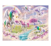 Walltastic Magical Unicorn 6 Panel Wallpaper Mural, FSC Paper, Multi, 8 feet High x 10 feet Wide, 1 Size