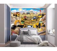 Walltastic My First Jcb Multicolour Smooth Wallpaper Mural 8Ft High X 10Ft Wide
