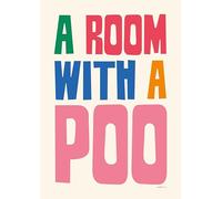 walltonic - 'A ROOM WITH A POO' A3 Size Wall Art Print Poster Gift -Toilet Humour - Unframed