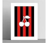walltonic - AFC Bournemouth Football Club 'The Cherries' Wall Art Print Poster Gift - Unframed - Size A3