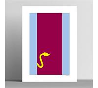 walltonic - Aston Villa FC Football Club 'The Lions' Wall Art Print Poster Gift - Unframed - Size A3