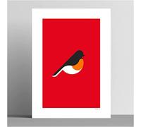 walltonic - Bristol City FC Football Club 'The Robins' Minimalist Wall Art Print Poster Gift - Unframed - Size A3