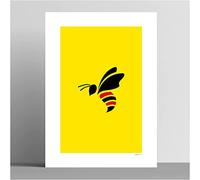 walltonic - Watford FC Football Club 'The Hornets' Minimalist Wall Art Print Poster Gift - Unframed - Size A3