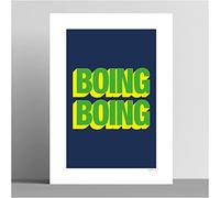 walltonic - West Bromwich Albion Football Club 'Boing Boing' Typographic Minimalist Wall Art Print Poster Gift - Unframed - Size A3