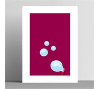 walltonic - West Ham United FC Football Club 'Blowing Bubbles' Wall Art Print Poster Gift - Unframed - Size A3