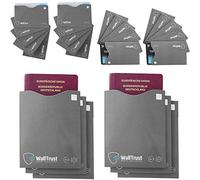 WallTrust 26 Pack RFID NFC Protective Paper ID Card Holder Credit Cards + Passport Case Full Kit Reisepass Card Case, Complete Kit, Reisepass, Card Case