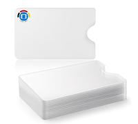 WallTrust Hard Plastic Protective Case - Pack of 12 - Card Protective Case for Credit Cards, ID, Transparent, Secure Card Case and EC Cards, Bank Cards, Transparent without hole, 12