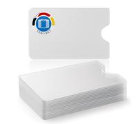 WallTrust Hard Plastic Protective Case - Pack of 12 - Card Protective Case for Credit Cards ID Transparent - Secure Card Case and EC Cards Bank Cards, Transparent without hole, 12 (EU)