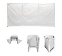 WallUp Instant Outdoor Privacy Tent - Versatile Privacy Screen & Divider, Weather-Resistant, UV-Treated Cloth, 6' x 12', White