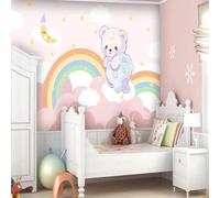 WallustrioaW Custom 3D Cartoon Rainbow Non-Woven Wall Mural
