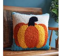 WallustrioaW DIY Latch Hook Cushion Kits 43x43cm,Pumpkin