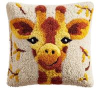 WallustrioaW DIY Latch Hook Kits 43x43cm,Cartoon Giraffe