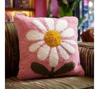 WallustrioaW Latch Hook Cushion Cover Kits 43x43cm,Daisy