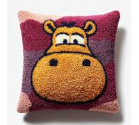 WallustrioaW Latch Hook Cushion Kits for Adults,Cartoon Hippo