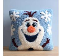 WallustrioaW Latch Hook Kits Pillowcase Embroidery Kit,Snowflake 17x17inch Latch Hook Cushion Cover for Adults and Beginners,Pillow Cover Sofa Cushion Craft