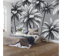 WallustrioaW Wallpaper Mural Abstract Plant Palm Treehead Panoramic Custom Photo Wallpaper 430X300Cm(WxH),3D Effect Wallpapers Decor for Living Room Bedroom Office,Easy to Install