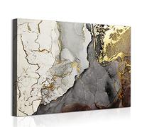 Wallvelart Gray and Gold Marble Wall Art Abstract Gold Foil Painting Modern Abstract Marble Art Prints 16x24 inch Unframed Canvas Poster