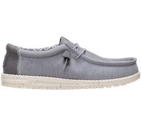 HEYDUDE Wally Stretch Canvas, Men's Slip-On Loafer Shoes, Flannel Grey, 10 UK