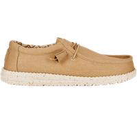 HEYDUDE Wally Stretch Canvas, Men's Slip-On Loafer Shoes, Brown, 9 UK