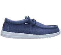 Heydude Wally Stretch Jersey Cotton Men's Navy Moccasins Shoes UK 12