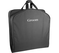WallyBags 40" Deluxe Groom Tux and Suit Travel Garment Bag, Black-G3