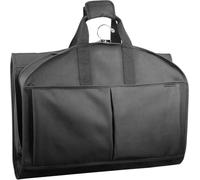WallyBags® 48” Deluxe Tri-Fold Travel Garment Bag with Three Pockets, Black w/Lining, 48-Inch, 48” Deluxe Tri-fold Travel Garment Bag with Three Pockets