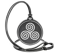 Wallystone Gems Shungite Pendant Necklace - Engraving of the Sacred & Celtic Symbol - Unique Carved Shape - Sacred Geometry - Formulas Universe - Shungite Stone Type II, M, Stone, Shungite