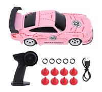 Walmeck 1/43 Scale RC Drift Car 4WD Remote Control Racing Car Sport Racing Drift High Speed with Gyro LED Lights for Beginners Experts