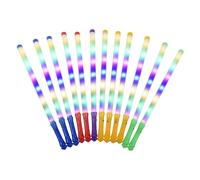 Walmeck 12 Pcs Multicolor LED Glow Sticks Flashing Bright Light Sticks with 3 Modes, Glow in the Dark Party Supplies for Birthday Wedding Concerts Christmas Halloween Decorations,