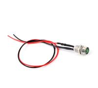 Walmeck 12V 8MM LED PANEL PILOT WARNING LIGHT INDICATOR LAMP SUPER BRIGHT ENERGY SAVING DURABLE FOR CARS UNIVERSAL VEHICLES GREEN RED BLUE YELLOW WHITE 4PCS SET (Green Light)