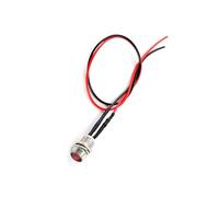 Walmeck 12V 8MM LED PANEL PILOT WARNING LIGHT INDICATOR LAMP SUPER BRIGHT ENERGY SAVING DURABLE FOR CARS UNIVERSAL VEHICLES GREEN RED BLUE YELLOW WHITE 4PCS SET (Red Light)