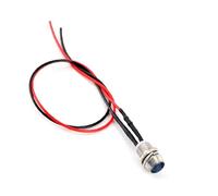 Walmeck 12V 8MM LED PANEL PILOT WARNING LIGHT INDICATOR LAMP SUPER BRIGHT ENERGY SAVING DURABLE FOR CARS UNIVERSAL VEHICLES GREEN RED BLUE YELLOW WHITE 4PCS SET (Blue Light)