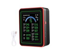 Walmeck 18-in-1 HCHO Meter Temperature Humidity Monitor Color Screen Indoor Air Quality Detector for Office Home CO2 TVOC PM Heavy Metal Gas Analysis (Black)
