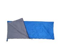 Walmeck 190 x 75cm Envelope Sleeping Bag for Camping Hiking Travel, with Compression Stuff Sack, Ultra Lightweight 680g, Breathable Soft Fabric, Double Sided Zipper, Unfolds into (Blue)