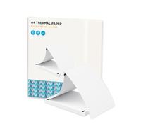 Walmeck 200 A4 Thermal Paper for Portable Thermal Printer, Inkless Design, Long Shelf-Life, Various Printer Compatibility, Glossy Finish (Letter Size)