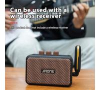 Walmeck 5W Compact Portable Guitar Amp Speaker, Clean and Overdrive 2 Sound Effects, BT Connectivity, Rechargeable Battery for Home Practice, Outdoor Performances, and Jam Sessions,