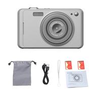 Walmeck 64MP Digital Camera 16X Zoom 4K Video Vlog Cameras with 2.88 Screen Portable Youth Adults (Silver)