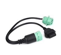 Walmeck 9 Pin to OBD2 Y-Cable Adapter, ABS Material, retardant, Easy Installation, for J1939 OBD2 9 pin male to female and 16P long cableCompatibility