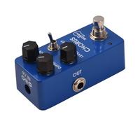 Walmeck Analog Chorus Effector with DEPTH, RATE, and LEVEL, Aluminum Alloy Electric Guitar Effector for Versatile Controls with True Bypass, Blue Color Design for Enhanced Playing