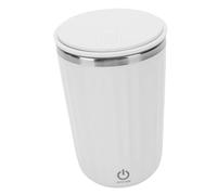 Walmeck Auto Stirring Cup 350ml Automatic Magnet Self Stirring Mixing Electric Coffee Cup Portable Travel Mug 304 Stainless Steel White for Coffee Hot Chocolate Mocha Protein Powder