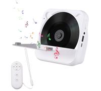 Walmeck BT CD Player, Portable Desktop CD Player with Remote Control LED Screen Display Built-in Stereo Speakers FM Radio U Disk AUX USB MP3 WAV, 3D Surround Sound Experience