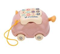 Walmeck Children's Phone Car Toy with Hi-Fi Sound Quality, Scene Simulation, and Stable Parts, Chinese and English Bilingual (Pink)
