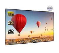 Walmeck Compact Lightweight Foldable 80-inch Projection Screen, 72-inch Projector Screen 16:9, Polyester, Clear Viewing From Any Angle with Easy Installation, Ideal for Home (80-INCH)
