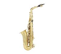 Walmeck Eb Alto Saxophone Alto Saxophone Eb E Flat Bent Brass Gold Lacquered Flexible Keys Leather Pads Carry Case Cleaning Kit for Beginners and Sax